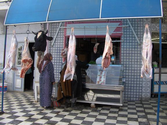 macelleria nel sud della Tunisia